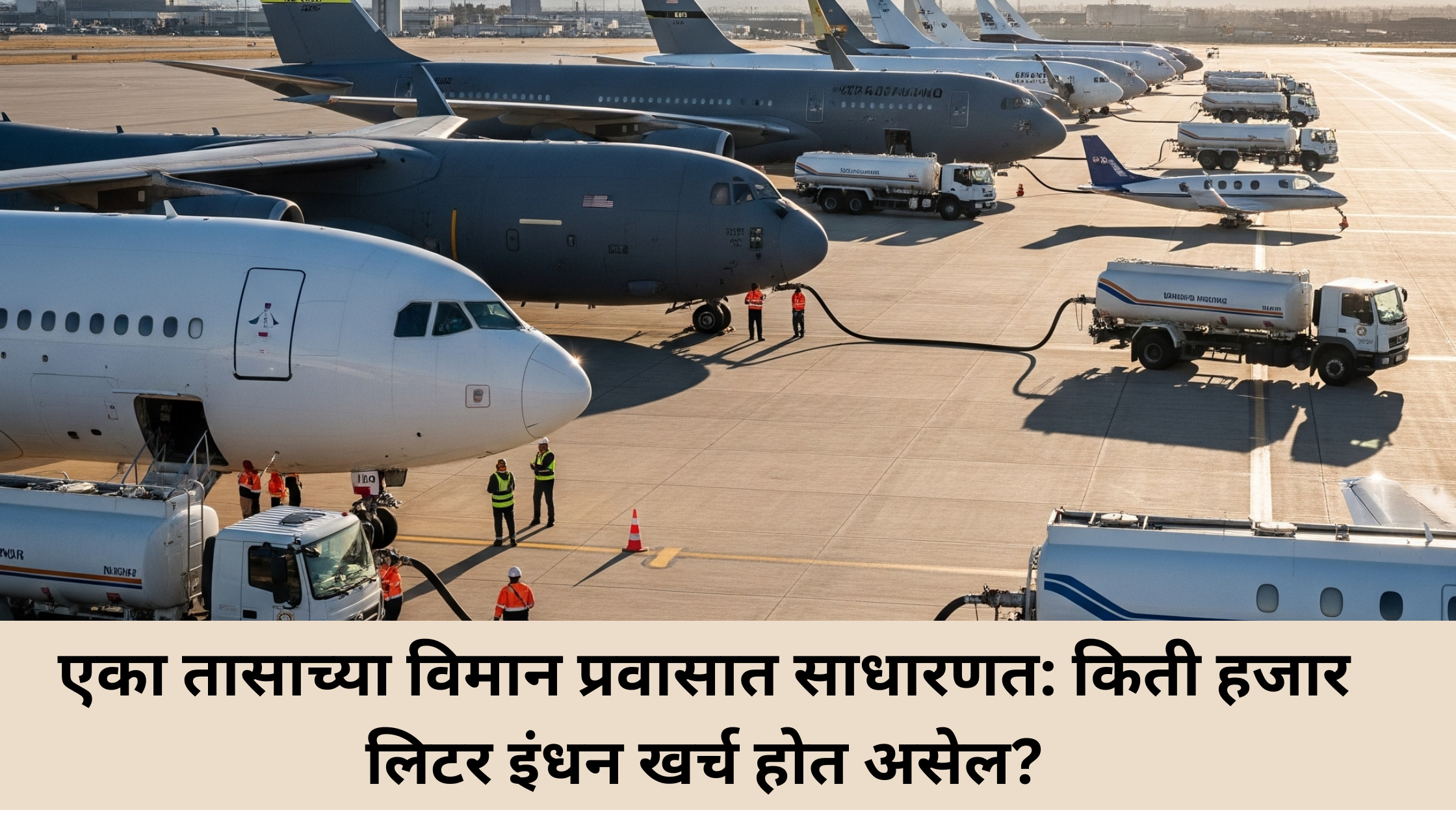 एका तासाच्या विमान प्रवासात साधारणत: किती हजार लिटर इंधन खर्च होत असेल?