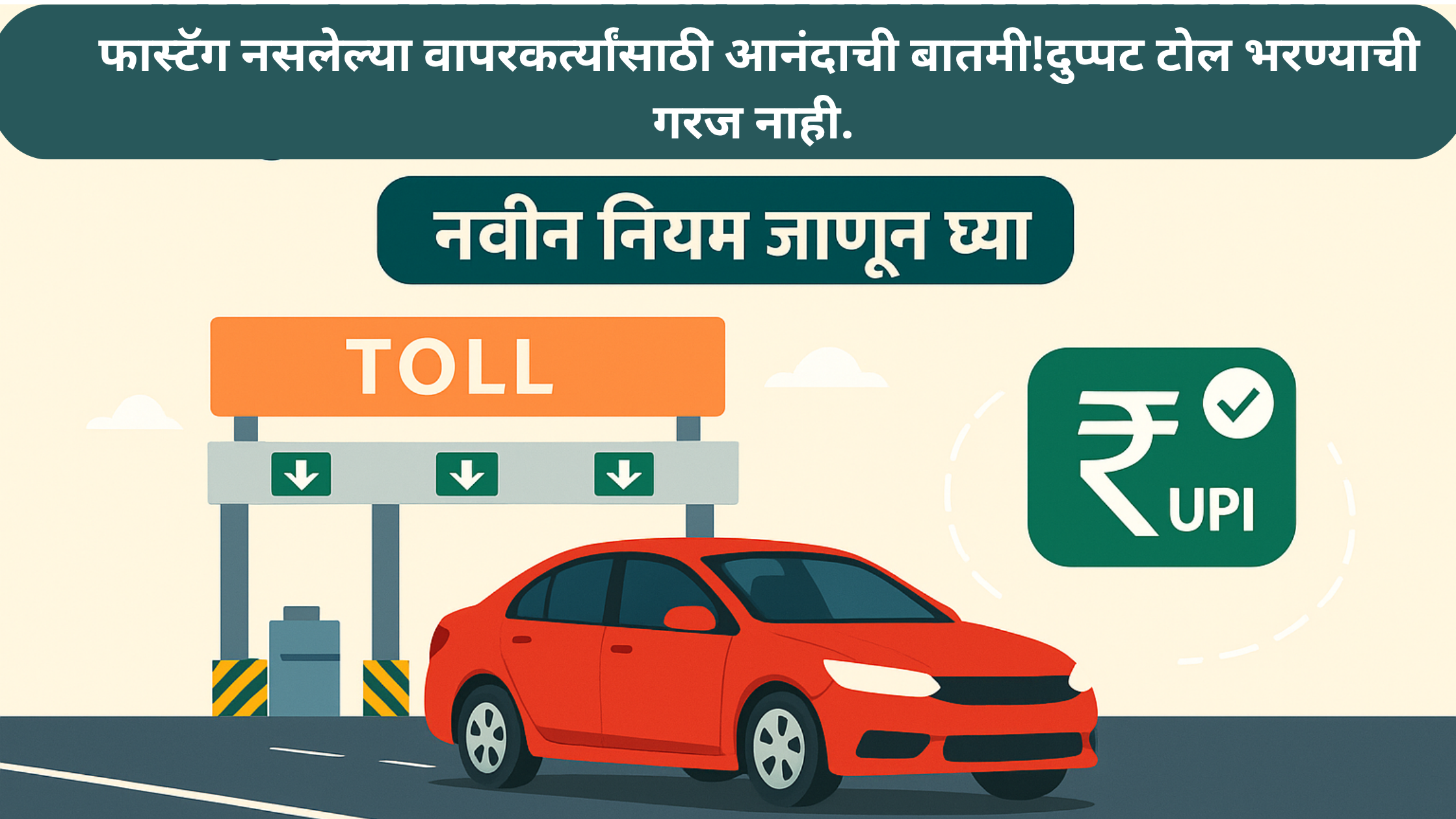 फास्टॅग नसलेल्या वापरकर्त्यांसाठी आनंदाची बातमी!दुप्पट टोल भरण्याची गरज नाही –  जाणून घ्या नवीन नियम.Toll Fastag And Annual Pass.