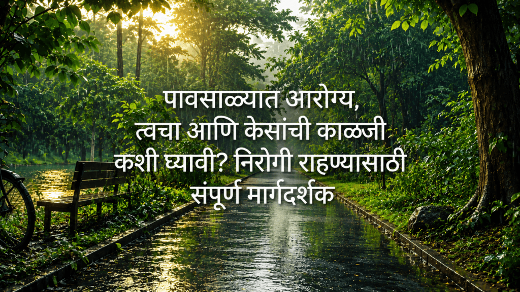 पावसाळ्यात आरोग्य, त्वचा आणि केसांची काळजी