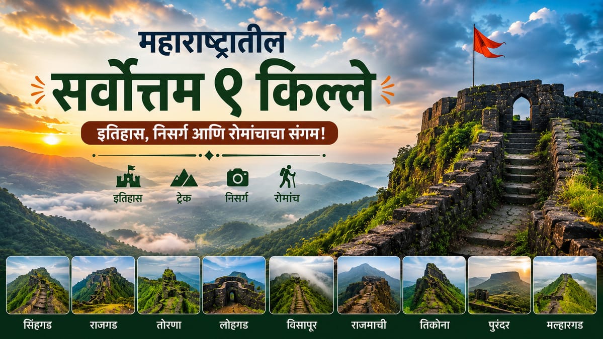 महाराष्ट्रातील ट्रेकिंगसाठी सर्वोत्तम ९ किल्ले | इतिहास, निसर्ग आणि रोमांचाचा अनुभव!