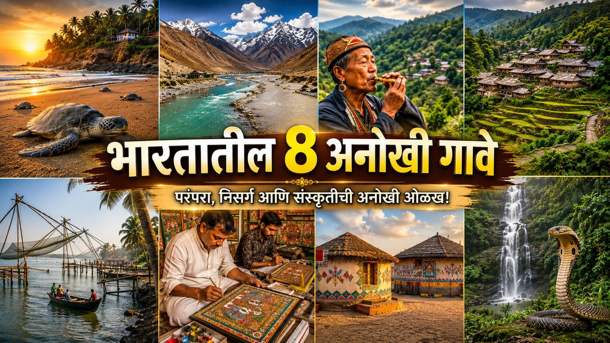 भारतातील 8 अनोखी गावे: कासव संवर्धनापासून शिट्टीच्या संवादापर्यंत