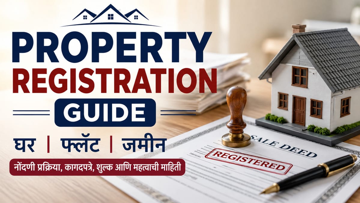 महाराष्ट्रात Property Registration कसे करावे? घर, फ्लॅट आणि जमीन Registration ची संपूर्ण प्रक्रिया