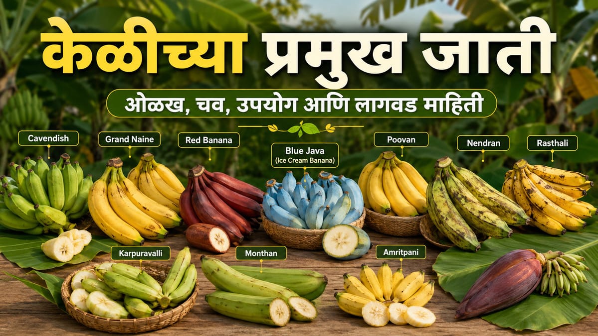 केळीच्या प्रमुख जाती कोणत्या? लाल केळी, ब्लू जावा आणि इतर प्रकारांची संपूर्ण माहिती