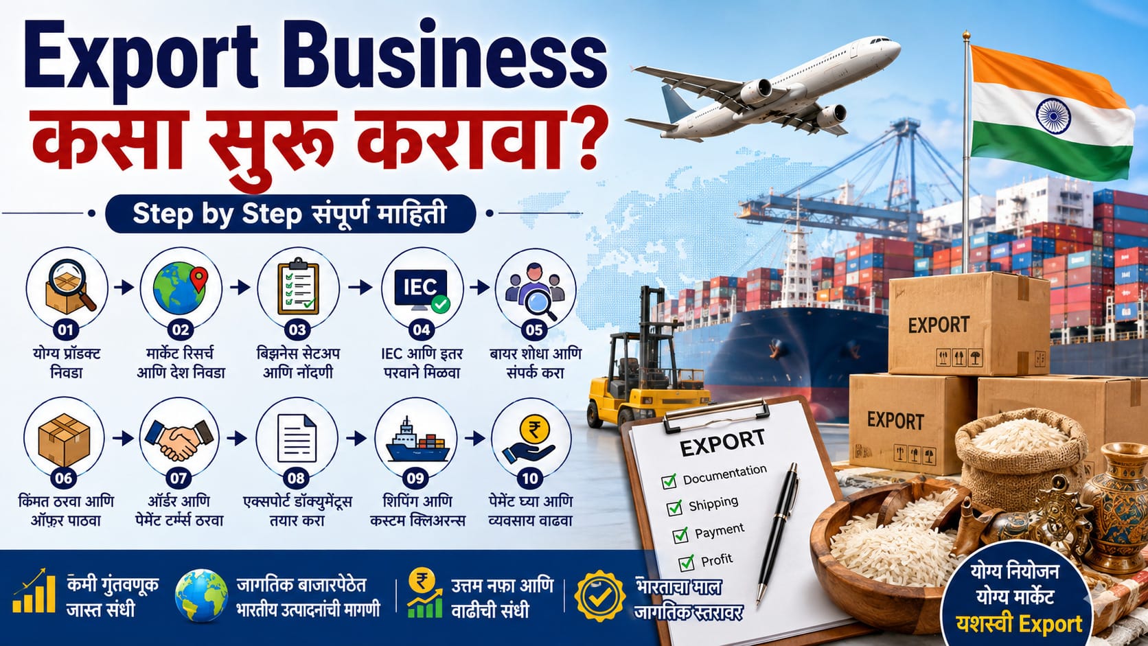 Export Business कसा सुरू करावा? भारतातून माल परदेशात विकण्याची Step-by-Step माहिती
