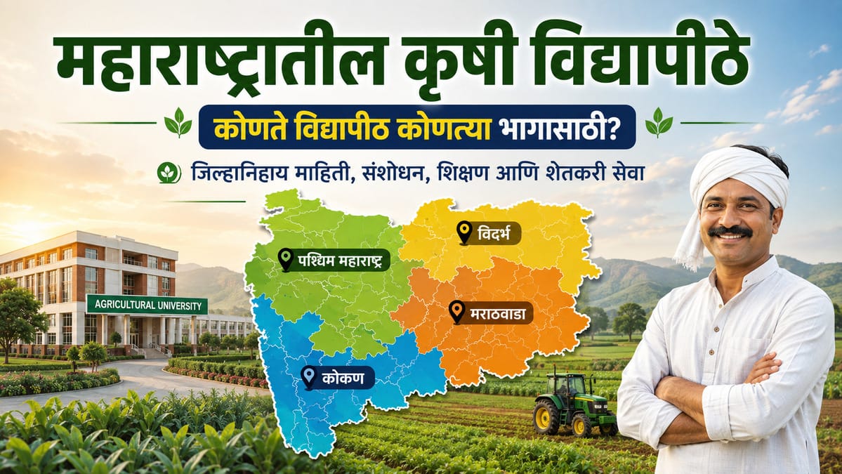 महाराष्ट्रातील कृषी विद्यापीठे – कोणते विद्यापीठ कोणत्या भागासाठी? संपूर्ण माहिती