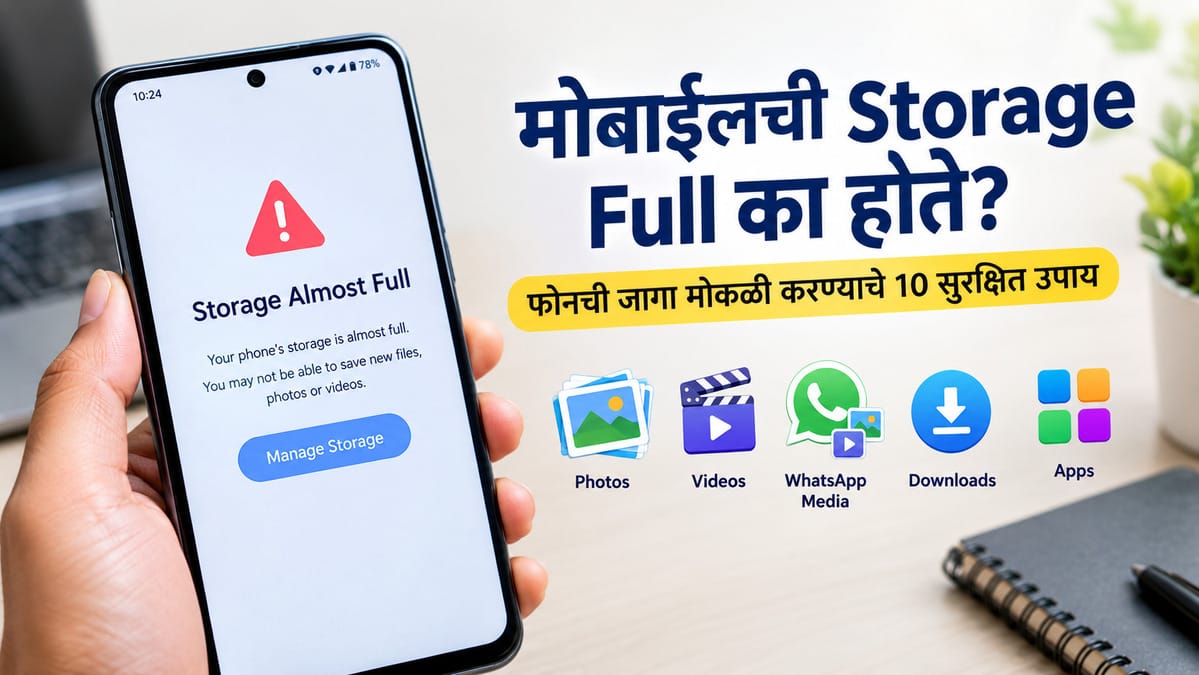 मोबाईलची Storage Full का होते? फोनची जागा मोकळी करण्याचे 10 सुरक्षित उपाय