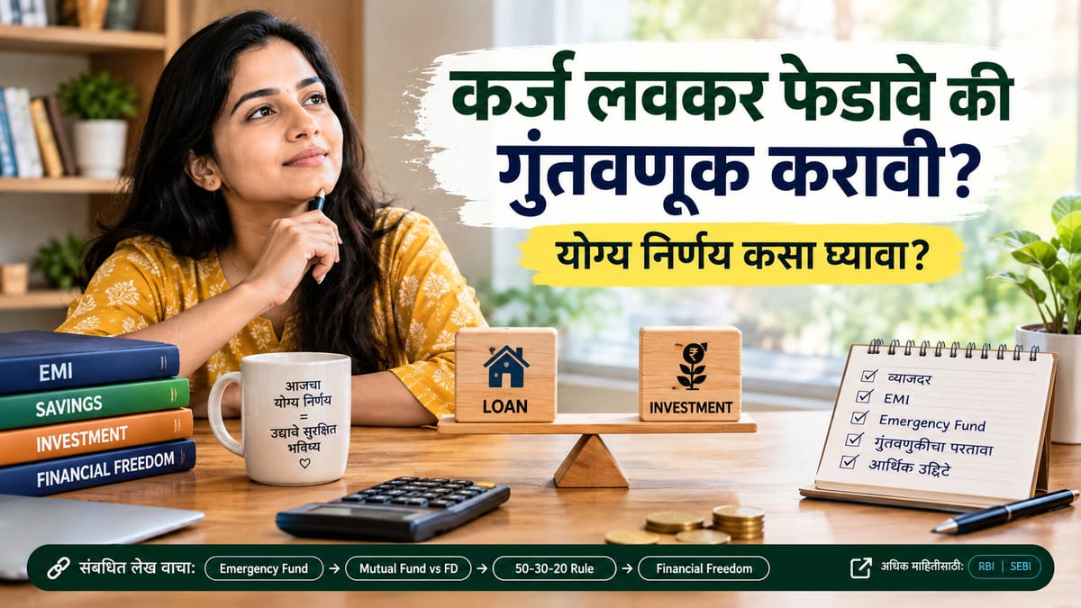 कर्ज लवकर फेडावे की गुंतवणूक करावी? योग्य निर्णय कसा घ्यावा?